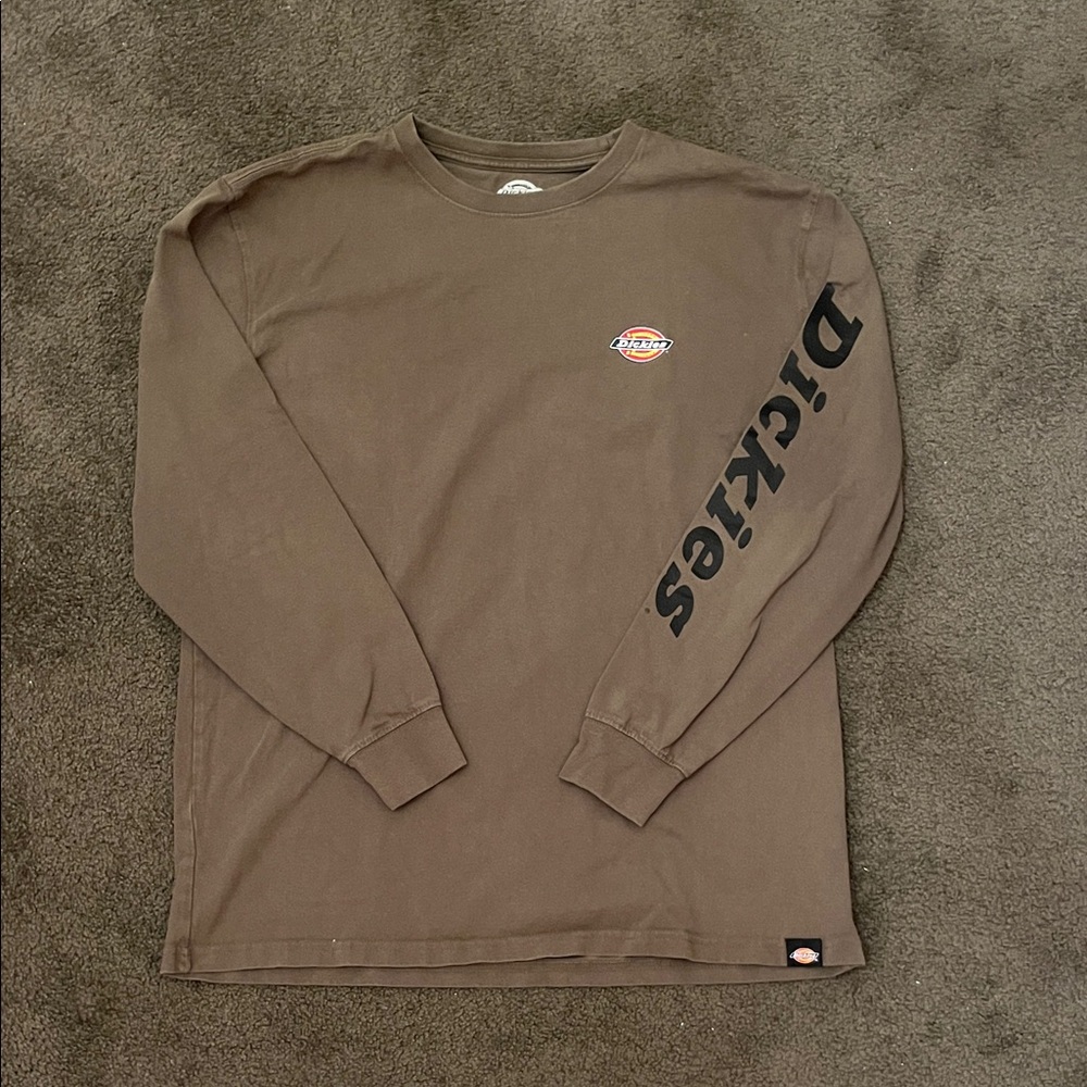 Dickies Men's Dark Brown Long Sleeve Tee